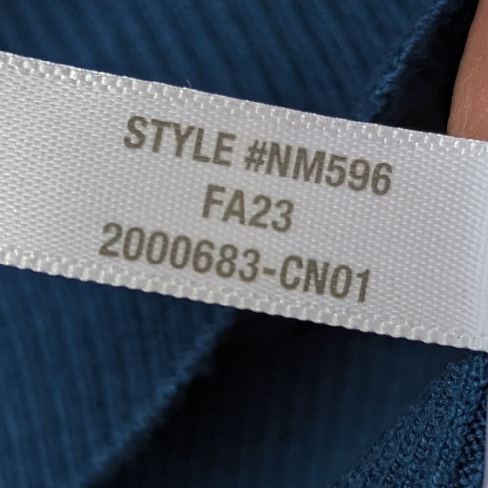 Madewell Sweater Cutaway Soft Ribbed Tank sz L NM596 In Pacific Cove NWT - Picture 11 of 11